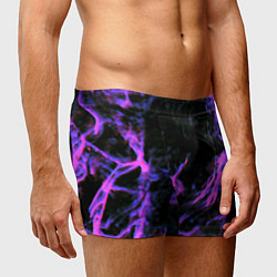 Трусы-боксеры мужские Неоновая текстура разрывы текстура, цвет: 3D-принт — фото 2