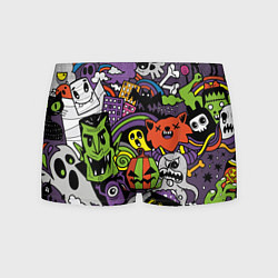 Трусы-боксеры мужские Страшно веселые монстры, цвет: 3D-принт