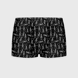 Трусы-боксеры мужские Паттерн скелеты, цвет: 3D-принт