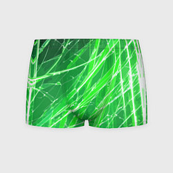 Мужские трусы Белые линии на зелёном фоне