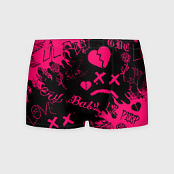Трусы-боксеры мужские Lil peep pink steel rap, цвет: 3D-принт
