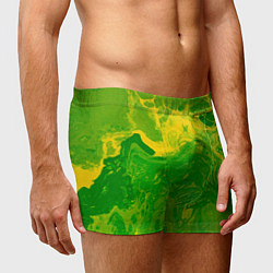 Трусы-боксеры мужские Зеленые подтеки, цвет: 3D-принт — фото 2