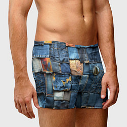 Трусы-боксеры мужские Значок архитектора на джинсах, цвет: 3D-принт — фото 2