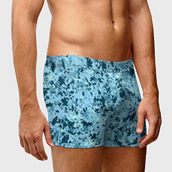 Трусы-боксеры мужские Абстракция бирюзовый, цвет: 3D-принт — фото 2