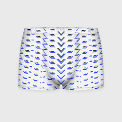 Мужские трусы Чёрные и синие полосы на белом фоне