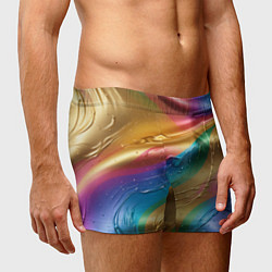 Трусы-боксеры мужские Жидкий радужный металл, цвет: 3D-принт — фото 2
