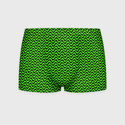 Трусы-боксеры мужские Искажённые полосы кислотный зелёный, цвет: 3D-принт