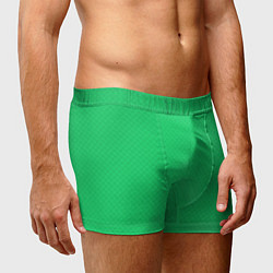 Трусы-боксеры мужские Яркий зелёный текстурированный в мелкий квадрат, цвет: 3D-принт — фото 2