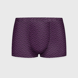 Трусы-боксеры мужские Тёмный фиолетовый волнистые полосы, цвет: 3D-принт