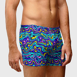 Трусы-боксеры мужские Psychedelic multicolored pattern, цвет: 3D-принт — фото 2