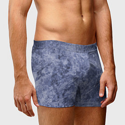 Трусы-боксеры мужские Абстракция - синий лёд, цвет: 3D-принт — фото 2
