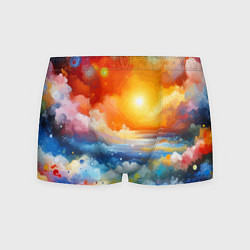 Трусы-боксеры мужские Закат солнца - разноцветные облака, цвет: 3D-принт