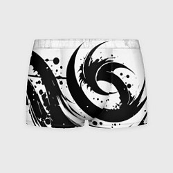 Трусы-боксеры мужские Ai art black and white abstraction, цвет: 3D-принт