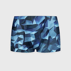 Мужские трусы Искаженная синяя геометрия