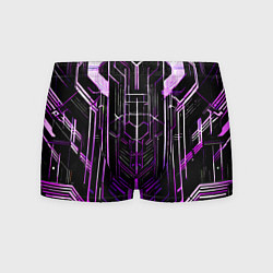 Мужские трусы Purple lines on a black background