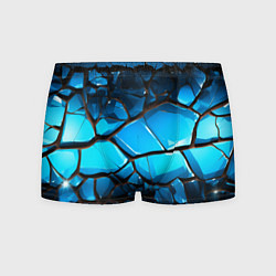 Мужские трусы Синяя текстура объемных плит