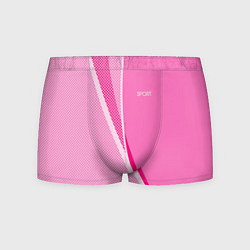 Трусы-боксеры мужские Sport розовый с полосой, цвет: 3D-принт