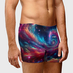 Трусы-боксеры мужские Неоновая галактическая спираль - нейроарт, цвет: 3D-принт — фото 2