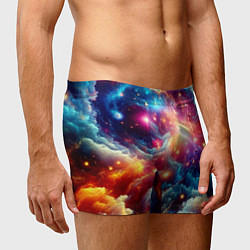 Трусы-боксеры мужские Colorfull neon space clouds - ai art fantasy, цвет: 3D-принт — фото 2