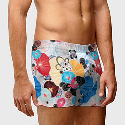 Трусы-боксеры мужские Цветы - абстрактные узоры, цвет: 3D-принт — фото 2