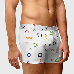 Трусы-боксеры мужские Геометрический хаос, цвет: 3D-принт — фото 2
