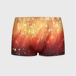 Мужские трусы Желто-красная текстура блестящая