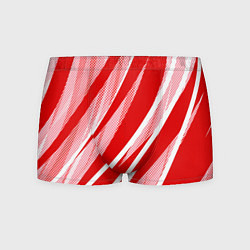 Мужские трусы Красно-белый абстракция с полосами