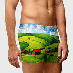 Трусы-боксеры мужские Русская деревенька, цвет: 3D-принт — фото 2