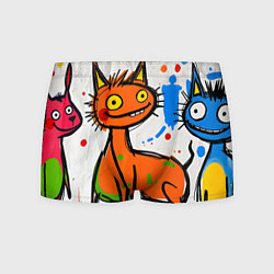 Трусы-боксеры мужские Смешные зверята, цвет: 3D-принт