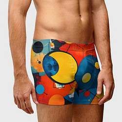 Трусы-боксеры мужские Динамичный красочный паттерн, цвет: 3D-принт — фото 2