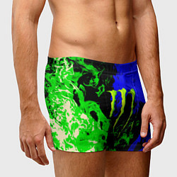 Трусы-боксеры мужские Monster energy кислотный огонь, цвет: 3D-принт — фото 2