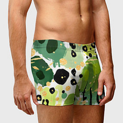 Трусы-боксеры мужские Зеленый анималистичный паттерн, цвет: 3D-принт — фото 2