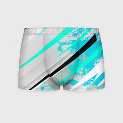 Трусы-боксеры мужские Color white light blue, цвет: 3D-принт