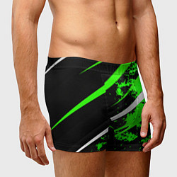 Трусы-боксеры мужские Color black and green, цвет: 3D-принт — фото 2