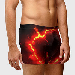 Трусы-боксеры мужские Красный круг из огня текстура, цвет: 3D-принт — фото 2