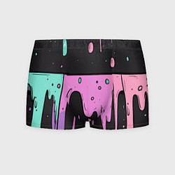 Трусы-боксеры мужские Стекающая краска текстура, цвет: 3D-принт