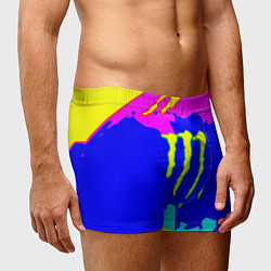 Трусы-боксеры мужские Monster energy краски цветные, цвет: 3D-принт — фото 2