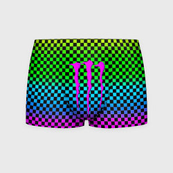 Мужские трусы Monster energy неоновая клетка