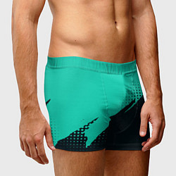 Трусы-боксеры мужские Color black light blue, цвет: 3D-принт — фото 2