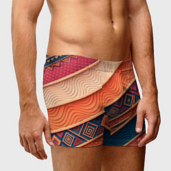 Трусы-боксеры мужские Геометрия в солнечных тонах, цвет: 3D-принт — фото 2