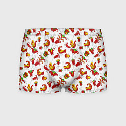 Мужские трусы Русский народный орнамент в стиле росписей Северно