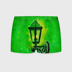 Трусы-боксеры мужские Уличный зелёный фонарь, цвет: 3D-принт