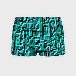 Мужские трусы Неоновый голубой объёмный эффект