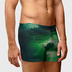 Трусы-боксеры мужские Зелёный гром, цвет: 3D-принт — фото 2