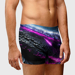 Трусы-боксеры мужские Фентази город неон, цвет: 3D-принт — фото 2