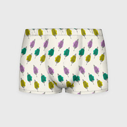 Трусы-боксеры мужские Листья на пятнах, цвет: 3D-принт