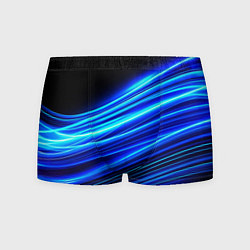 Мужские трусы Синие неоновые линии краски