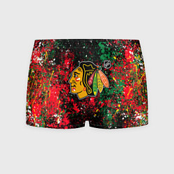 Трусы-боксеры мужские Chicago Blackhawks NHL black, цвет: 3D-принт
