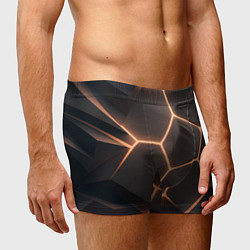 Трусы-боксеры мужские Серая текстура из сот, цвет: 3D-принт — фото 2