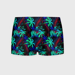 Трусы-боксеры мужские Palm neon, цвет: 3D-принт